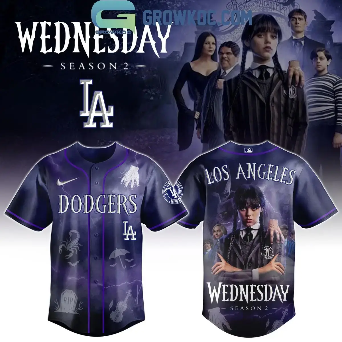 Los Angeles Dodgers Celebration Wednesday Season 2 Jersey Image