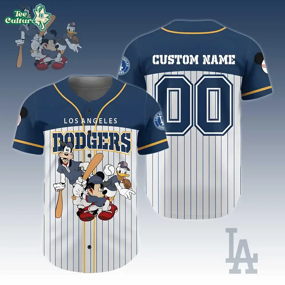 Los Angeles Dodgers Custom Name and Number Baseball Jersey Personalized Fan Gift Image