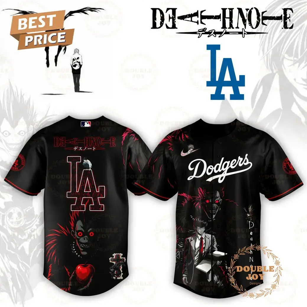 Los Angeles Dodgers Death Note 2025 Limited Edition Baseball Jersey Image
