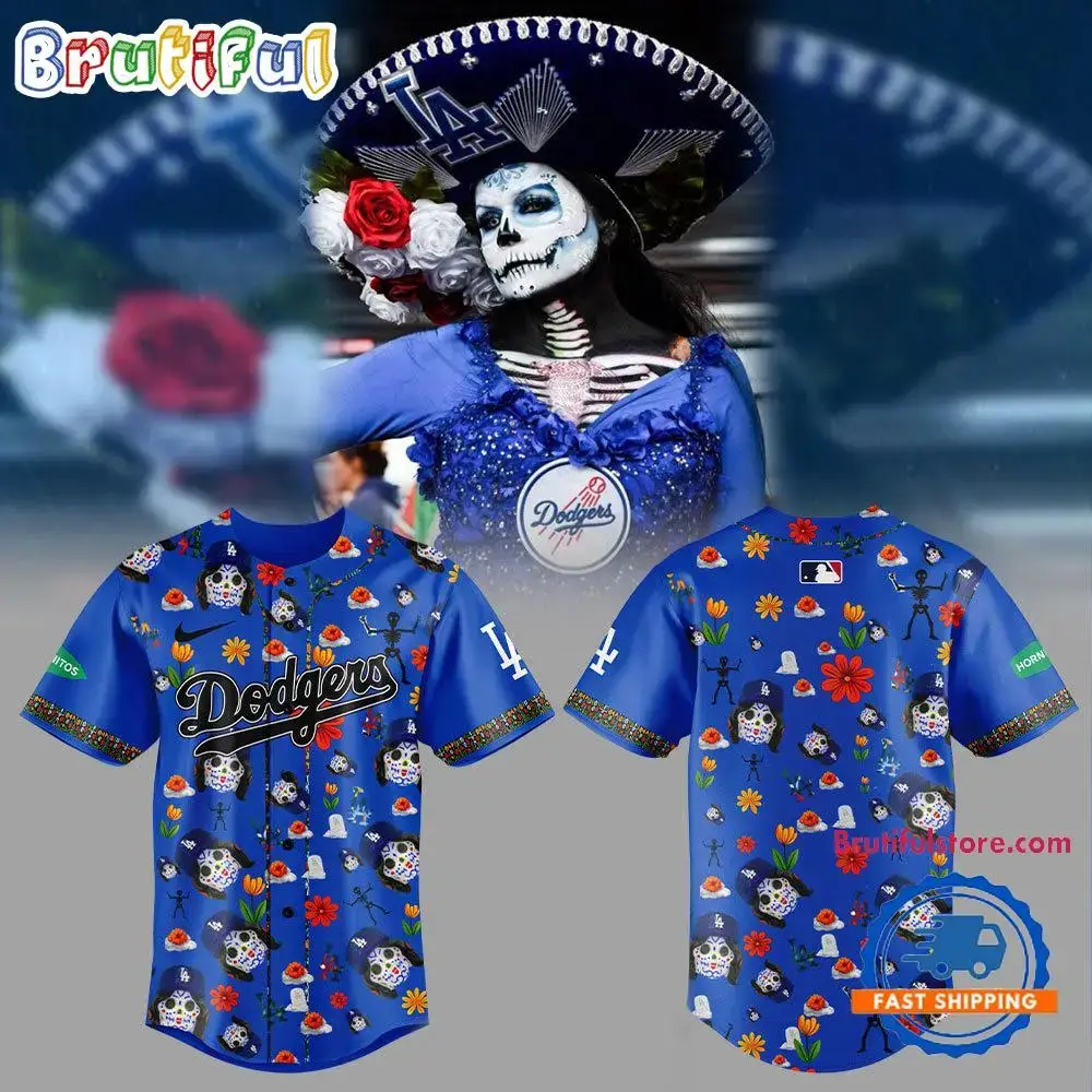 Los Angeles Dodgers Dia De Los 2024 Jersey Shirt Image