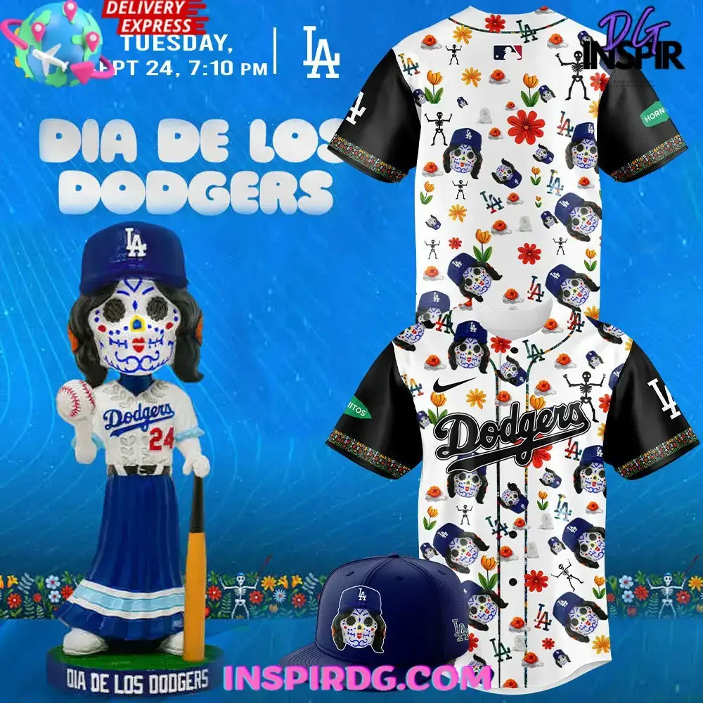 Los Angeles Dodgers Dia De Los Dodgers 2024 Baseball Jersey Image