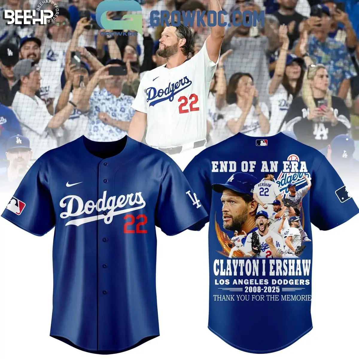 Los Angeles Dodgers End Of An Era Clayton Kershaw 2025 Jersey Image