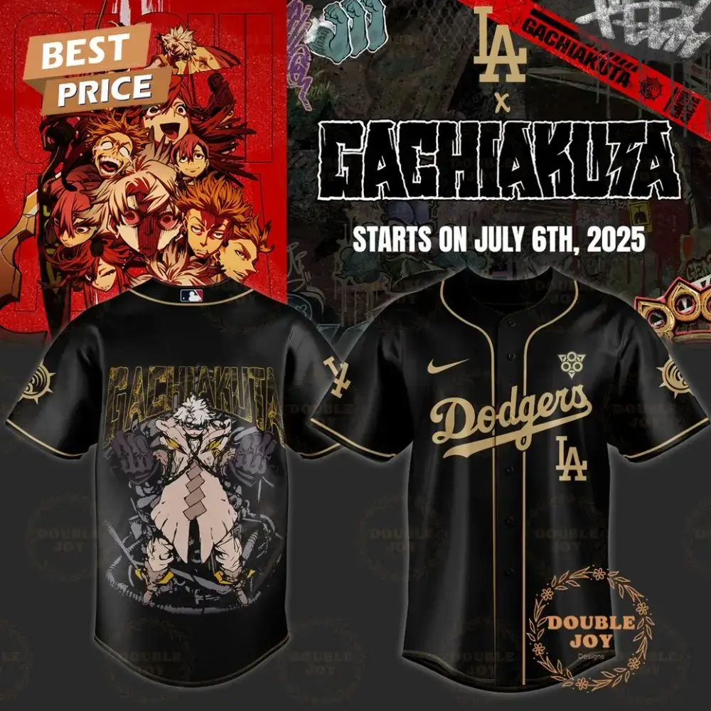 Los Angeles Dodgers Gachiakuta 2025 Limited Edition Baseball Jersey Image