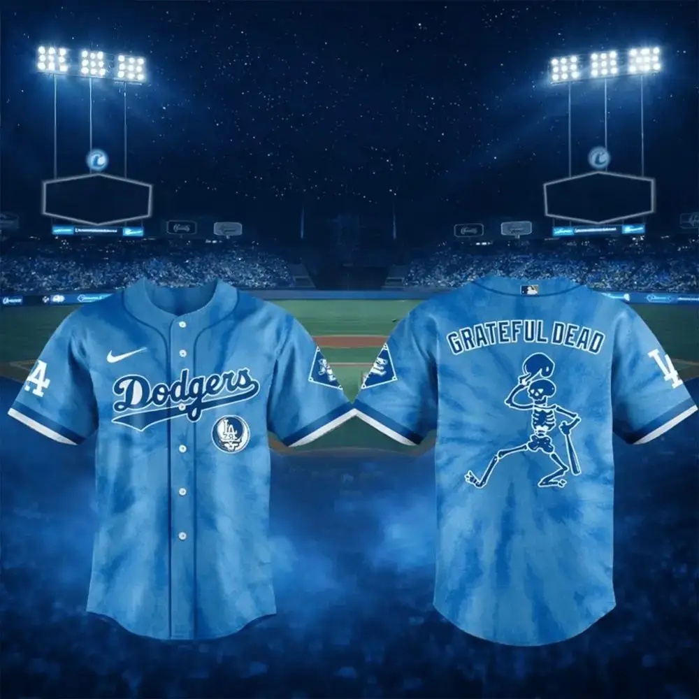 Los Angeles Dodgers Grateful Dead Night 2026 Baseball Jersey Dodgers Merch Gifts For Fans Image
