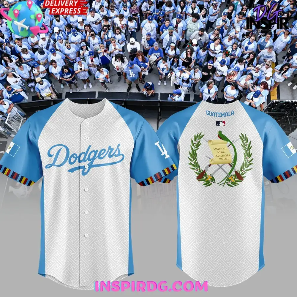 Los Angeles Dodgers Guatemalan Heritage Night 2024 Baseball Jersey Image