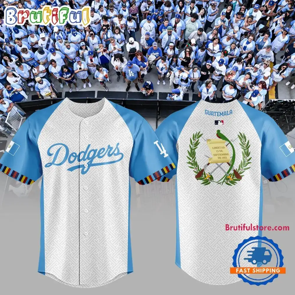 Los Angeles Dodgers Guatemalan Heritage Night 2024 Jersey Shirt Image