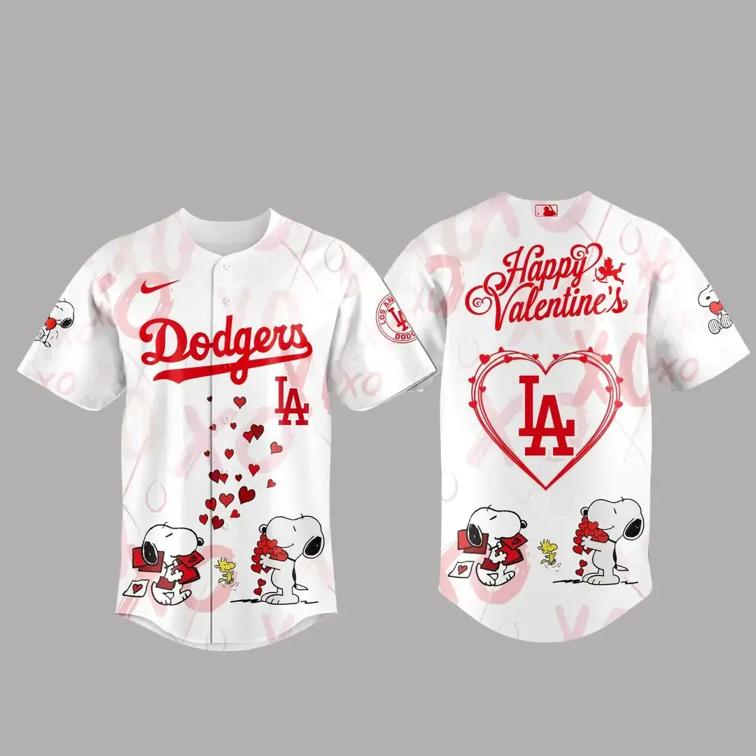 Los Angeles Dodgers Happy Valentine 2026 Baseball Jersey Image