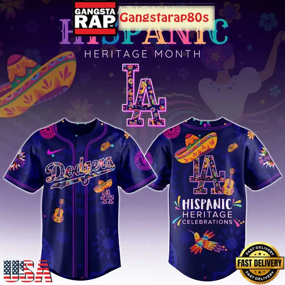 Los Angeles Dodgers Hispanic Heritage Celebrations 2025 Unique Design Baseball Jersey Image
