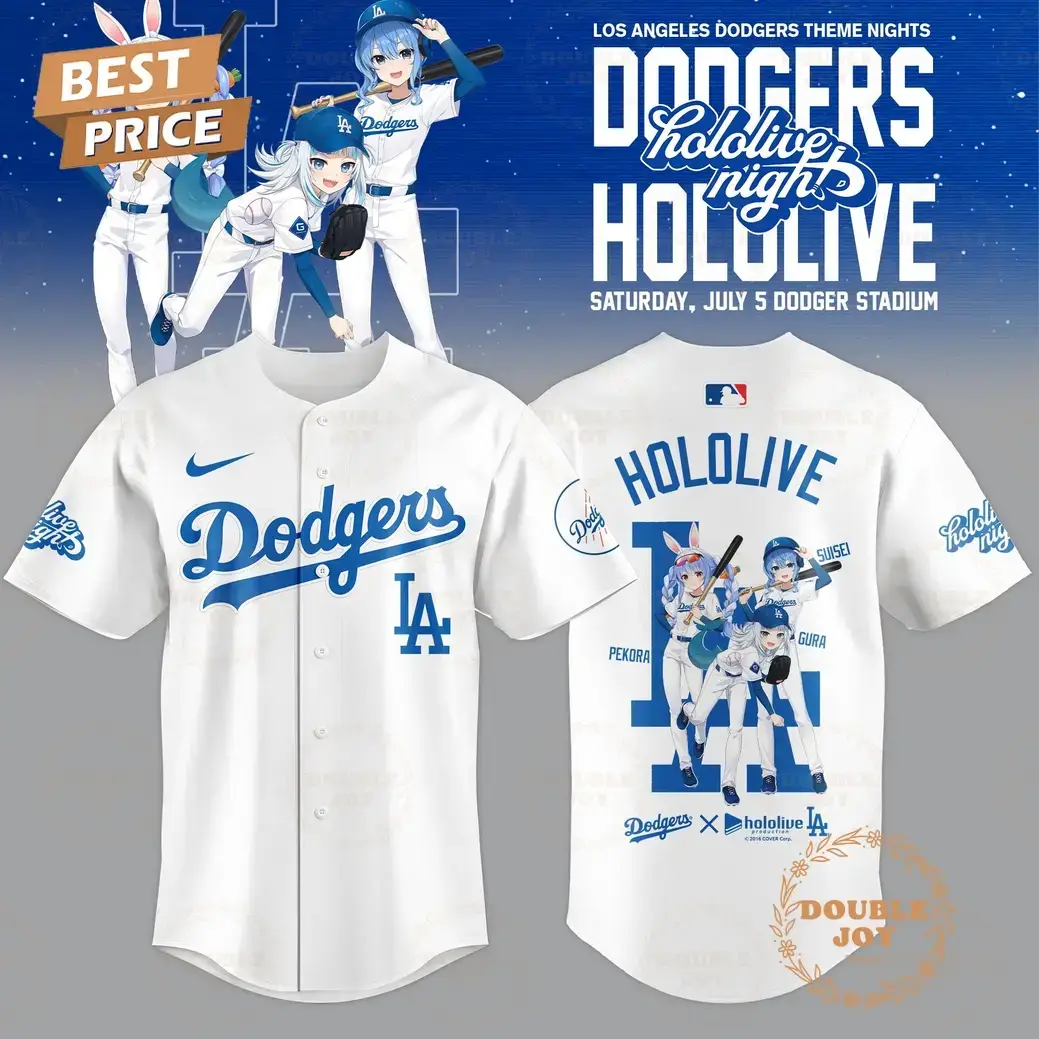 Los Angeles Dodgers Hololive Night 2025 Special Edition Baseball Jersey Image