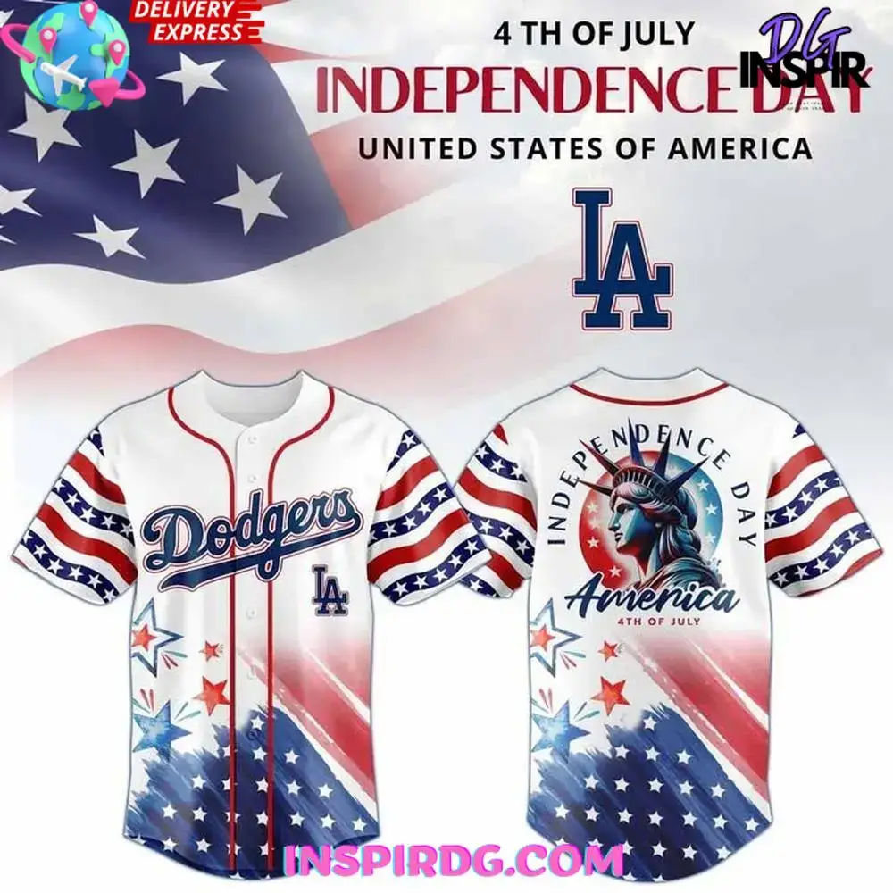 Los Angeles Dodgers Independence 2025 Special Baseball Jersey Image