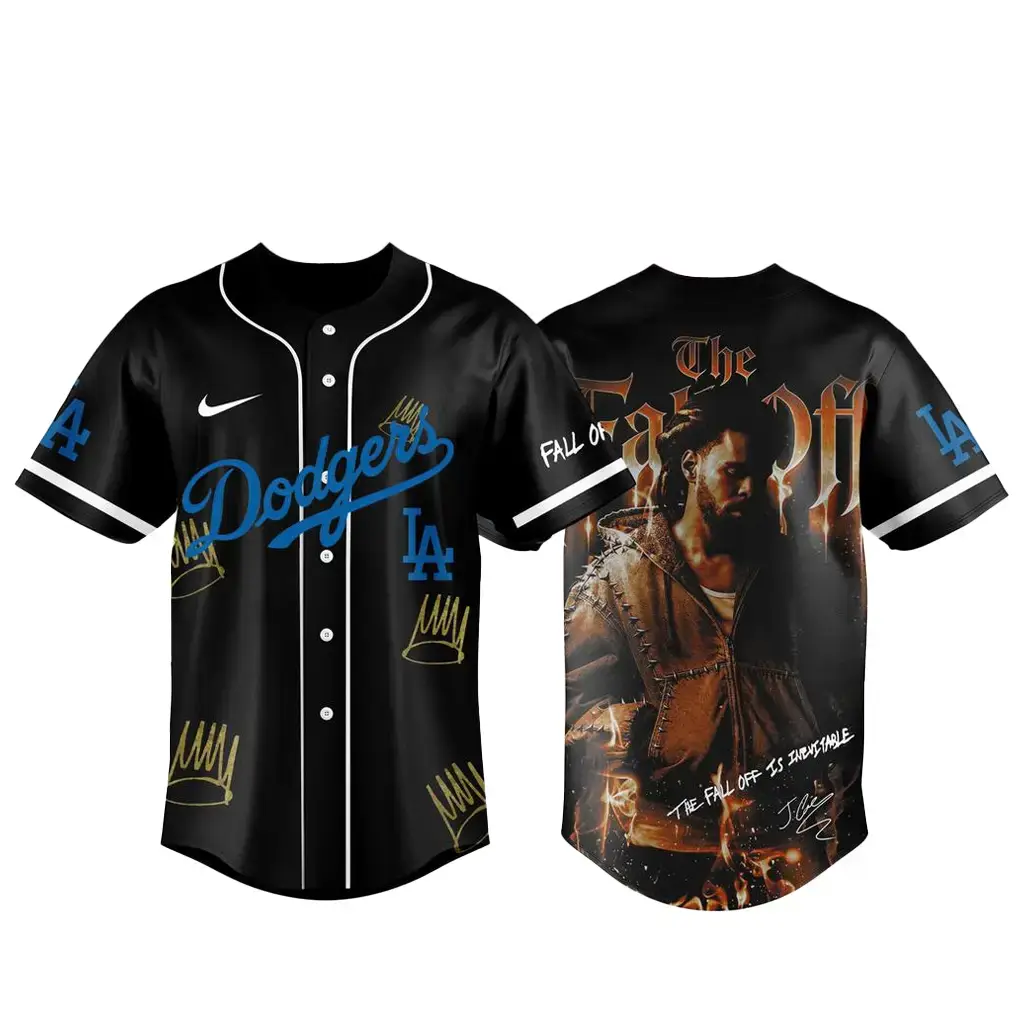 Los Angeles Dodgers J. Cole The Fall Off Tour 2026 Baseball Jersey Image