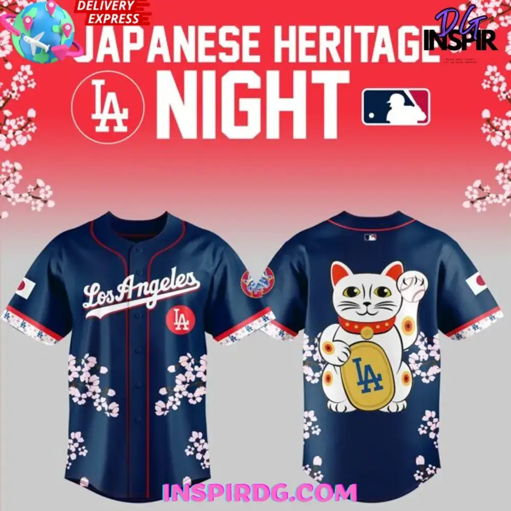 Los Angeles Dodgers Japanese Heritage Night 2025 Baseball Jersey Image