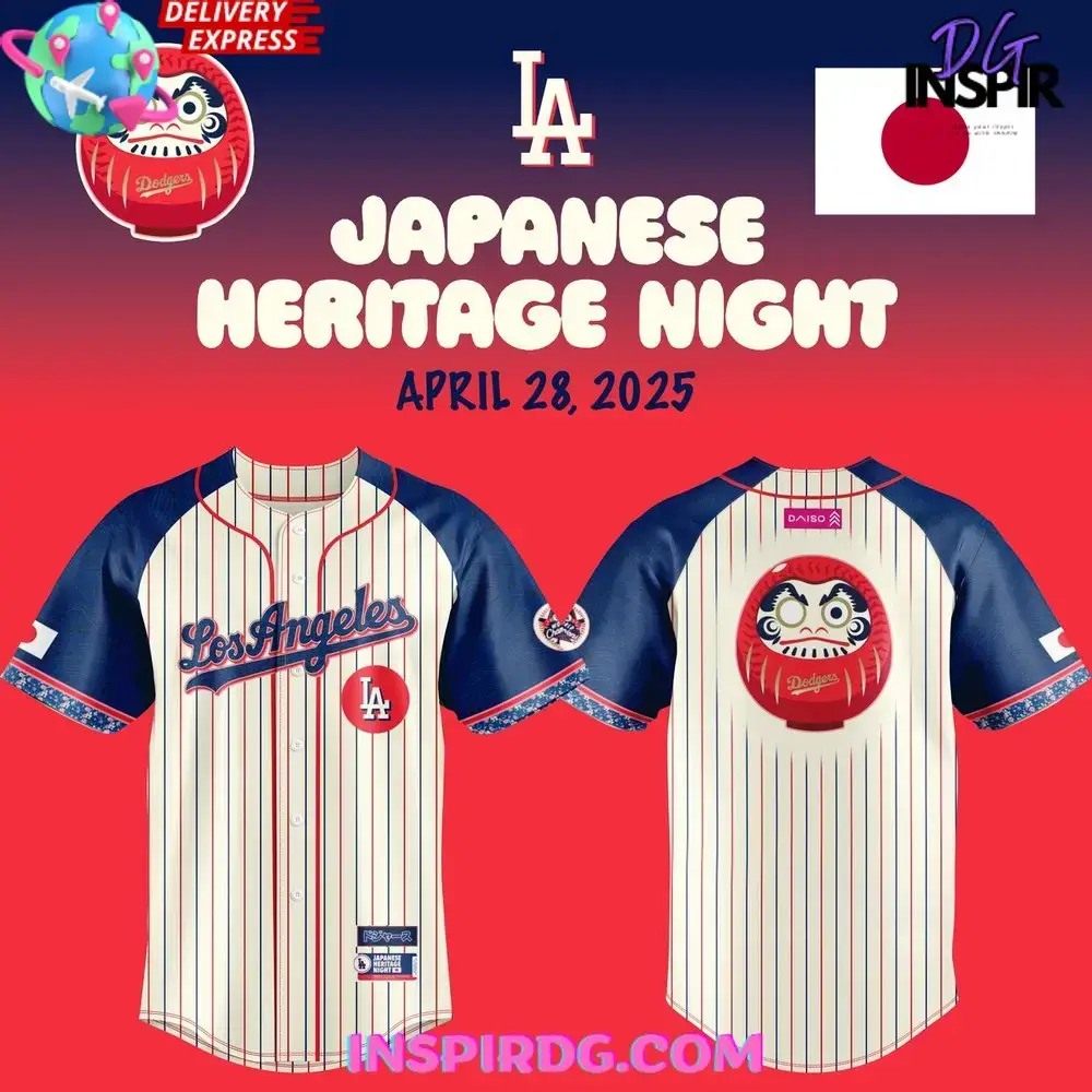 Los Angeles Dodgers Japanese Heritage Night 2025 Baseball Jersey Image