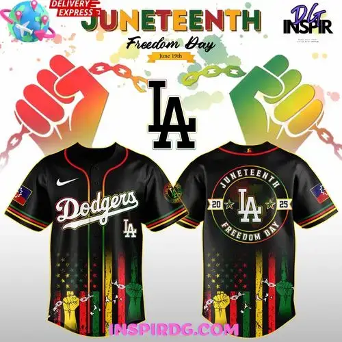 Los Angeles Dodgers Juneteenth Day 2025 Special Jersey Image