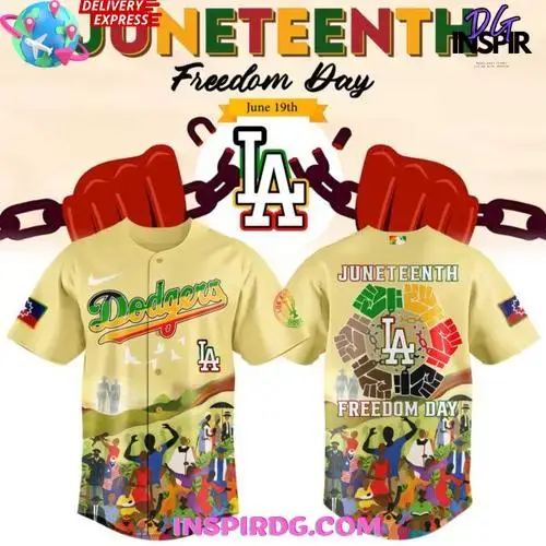 Los Angeles Dodgers Juneteenth Freedom Day 2025 Baseball Jersey Image