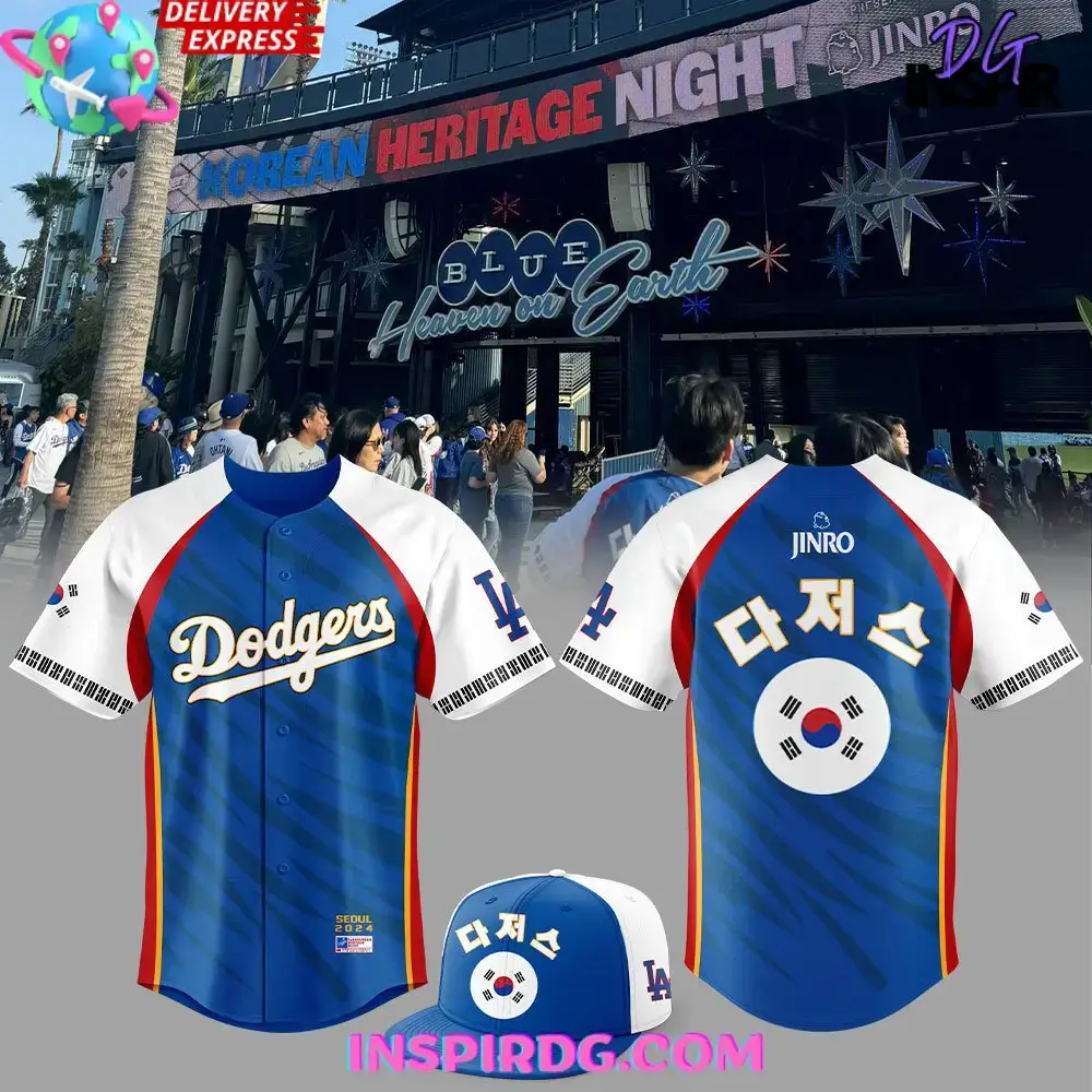 Los Angeles Dodgers Korean Heritage Night Baseball Jersey Image