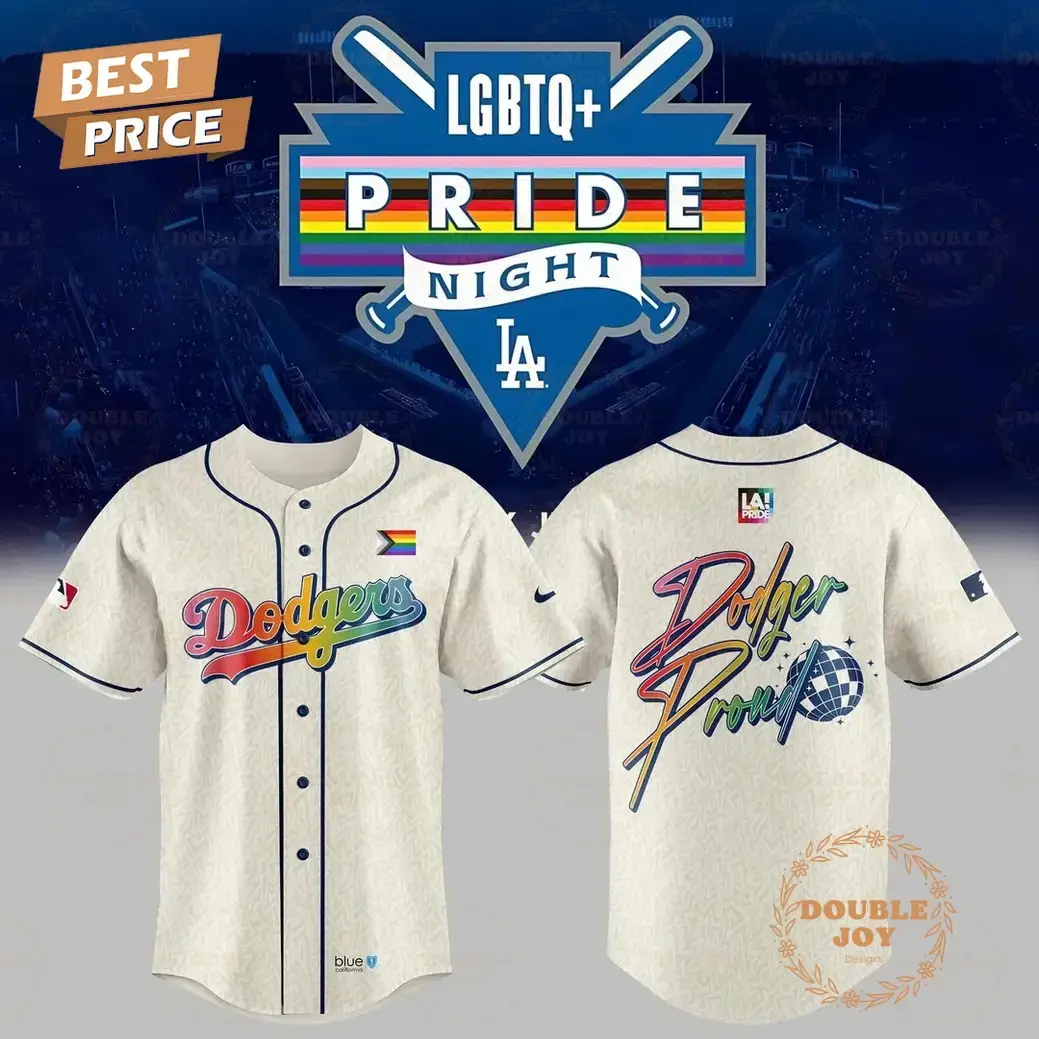Los Angeles Dodgers LGBTQ+ Pride Night Custom Name Special Edition Baseball Jersey Image