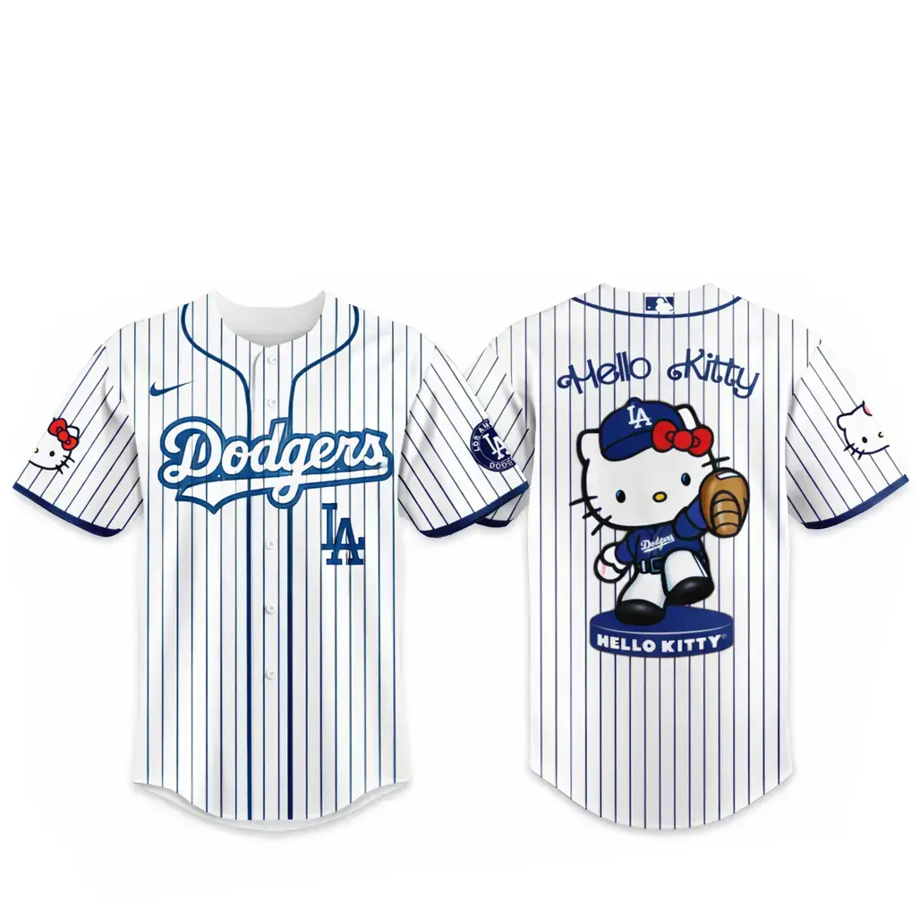 Los Angeles Dodgers Major League Baseball 2026 Hello Kitty Baseball Jersey Image
