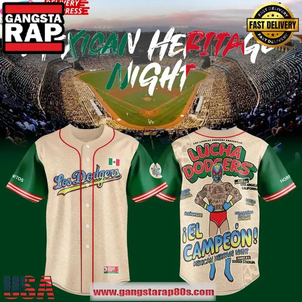 Los Angeles Dodgers Mexican Heritage Night 2025 Baseball Jersey Shirt Image
