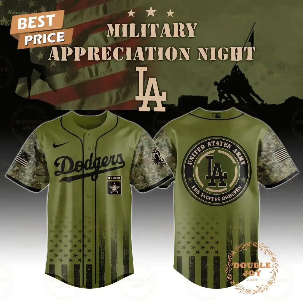 Los Angeles Dodgers Military Appreciation Night 2025 Special Edition Baseball Jersey Image