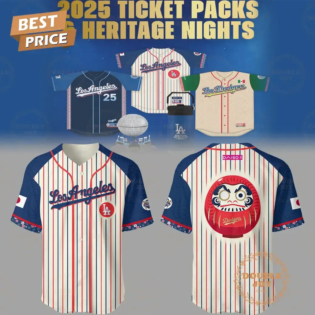 Los Angeles Dodgers MLB 2025 Ticket Packs And Heritage Nights Limited Edition Baseball Jersey Image