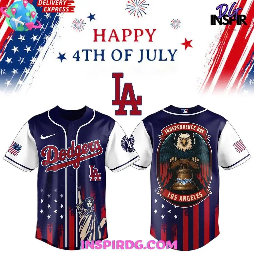 Los Angeles Dodgers Mlb Independence Day 2025 Baseball Jersey Image