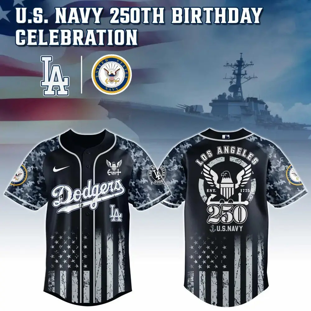 Los Angeles Dodgers Mlb X 250 U.S. Navy Custom Baseball Jersey Image