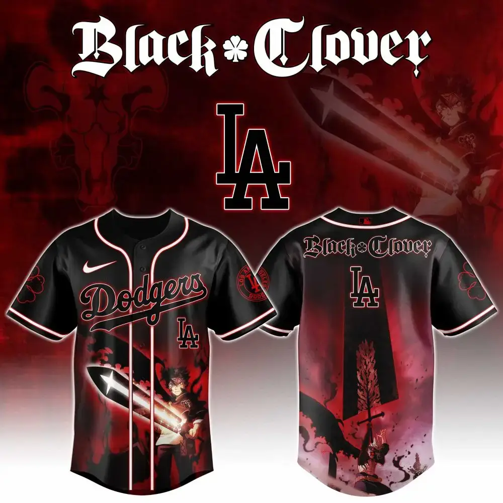Los Angeles Dodgers Mlb X Black Clover Custom Baseball Jersey Image