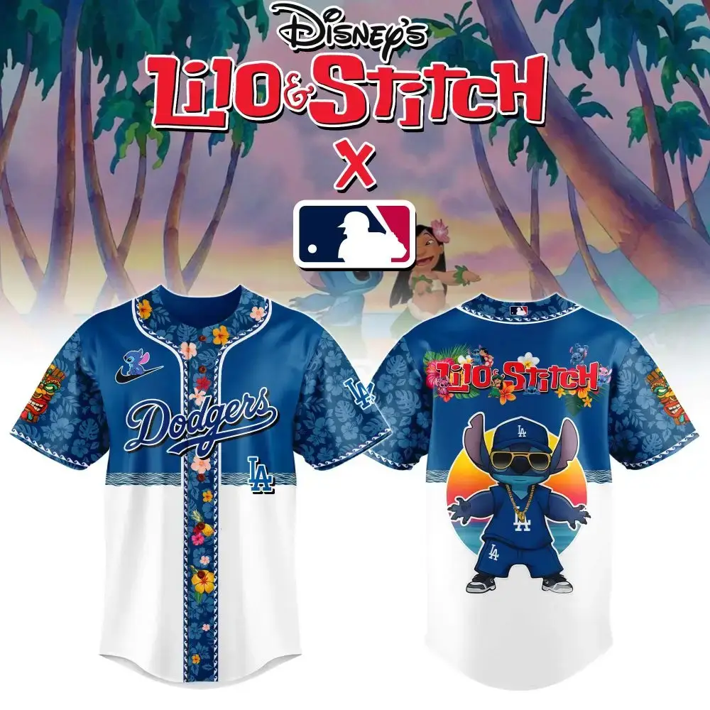 Los Angeles Dodgers Mlb X Bluey And Bingo Special Edition Custom Baseball Jersey Image