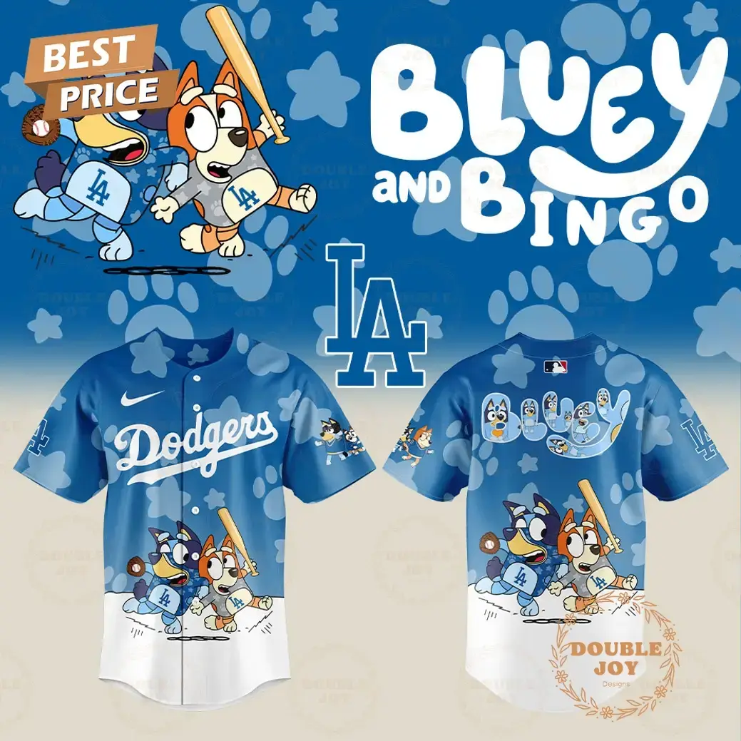 Los Angeles Dodgers MLB x Bluey Night 2025 Limited Edition Baseball Jersey Image