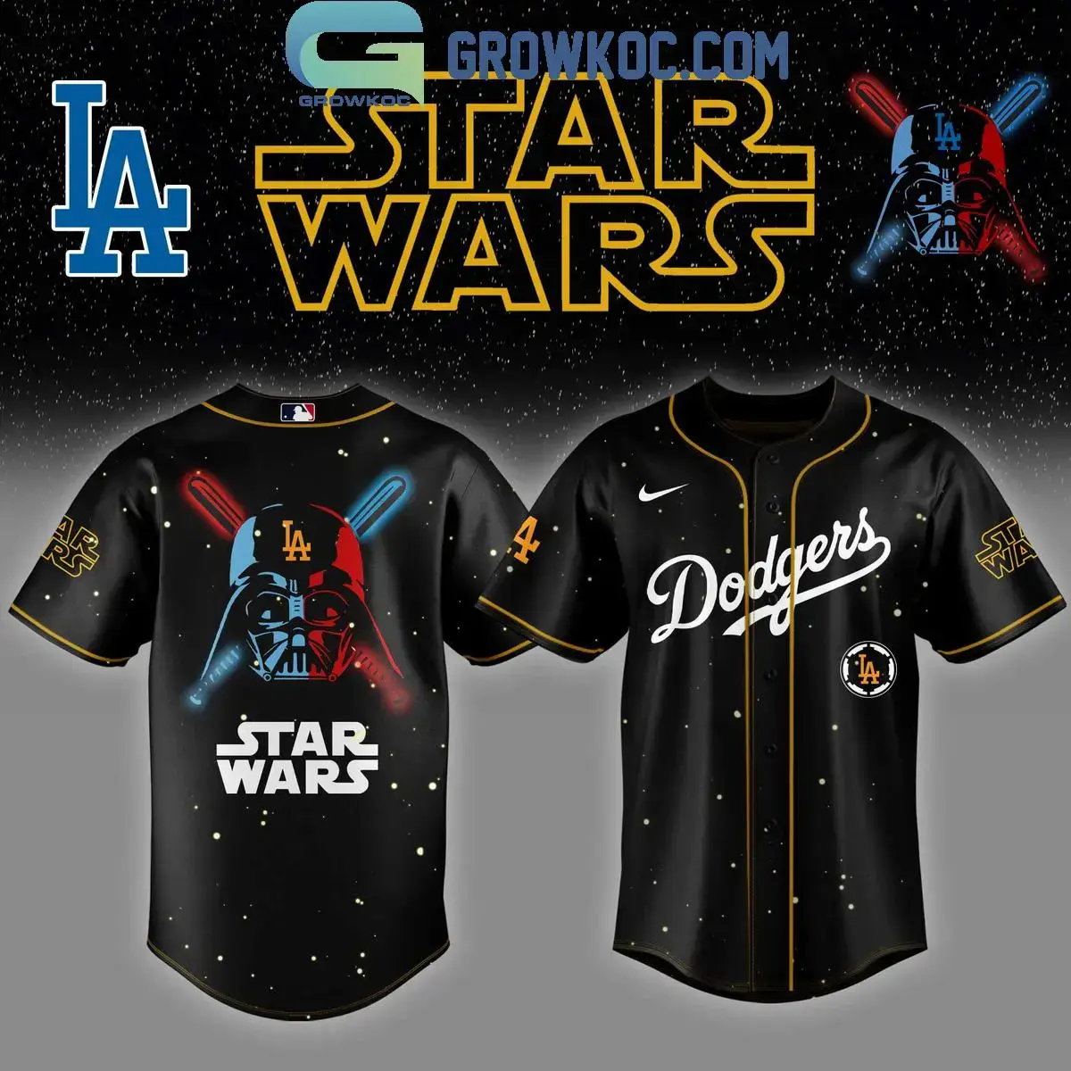 Los Angeles Dodgers MLB x Star Wars 2025 Baseball Jersey Image