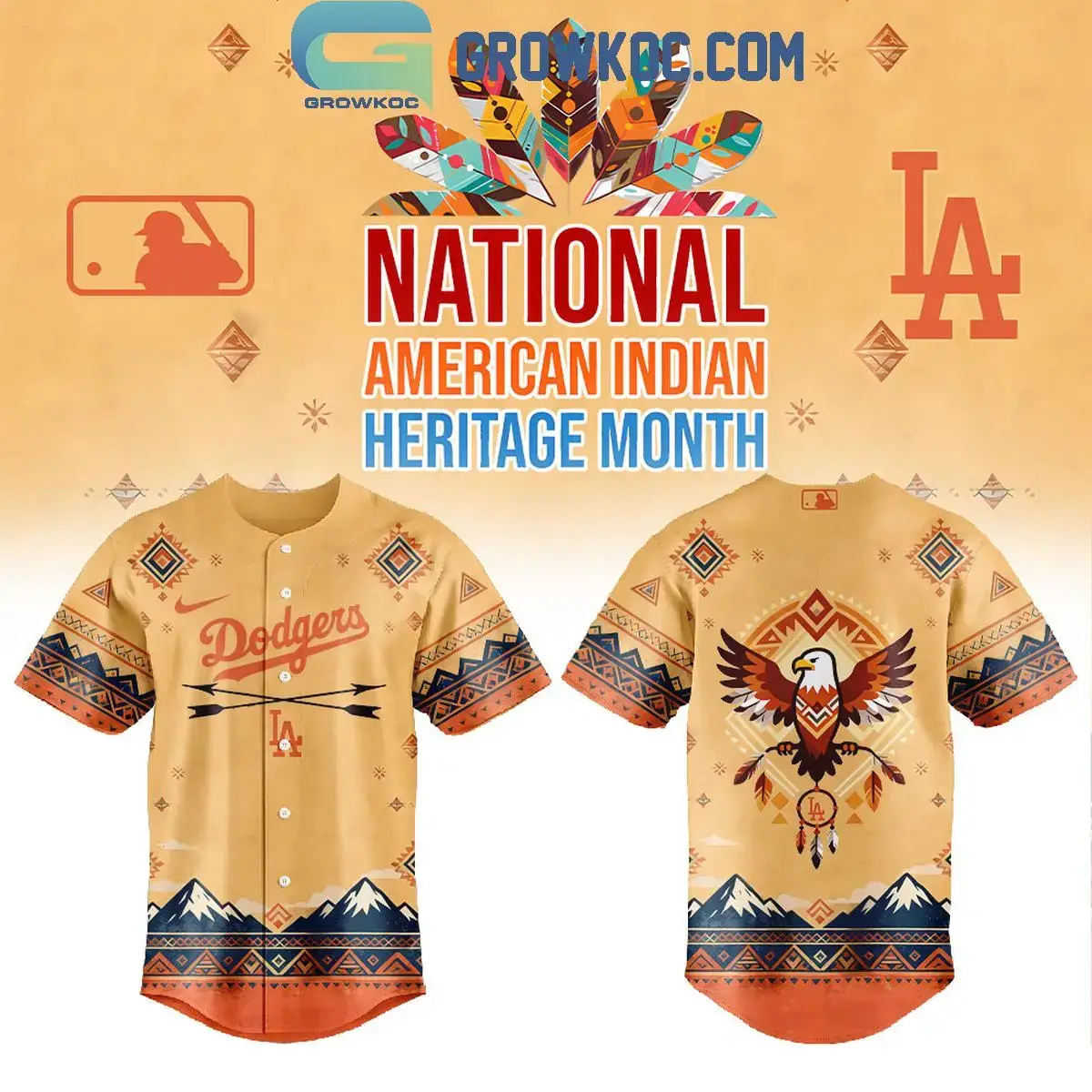 Los Angeles Dodgers Native American Heritage 2025 Jersey Image