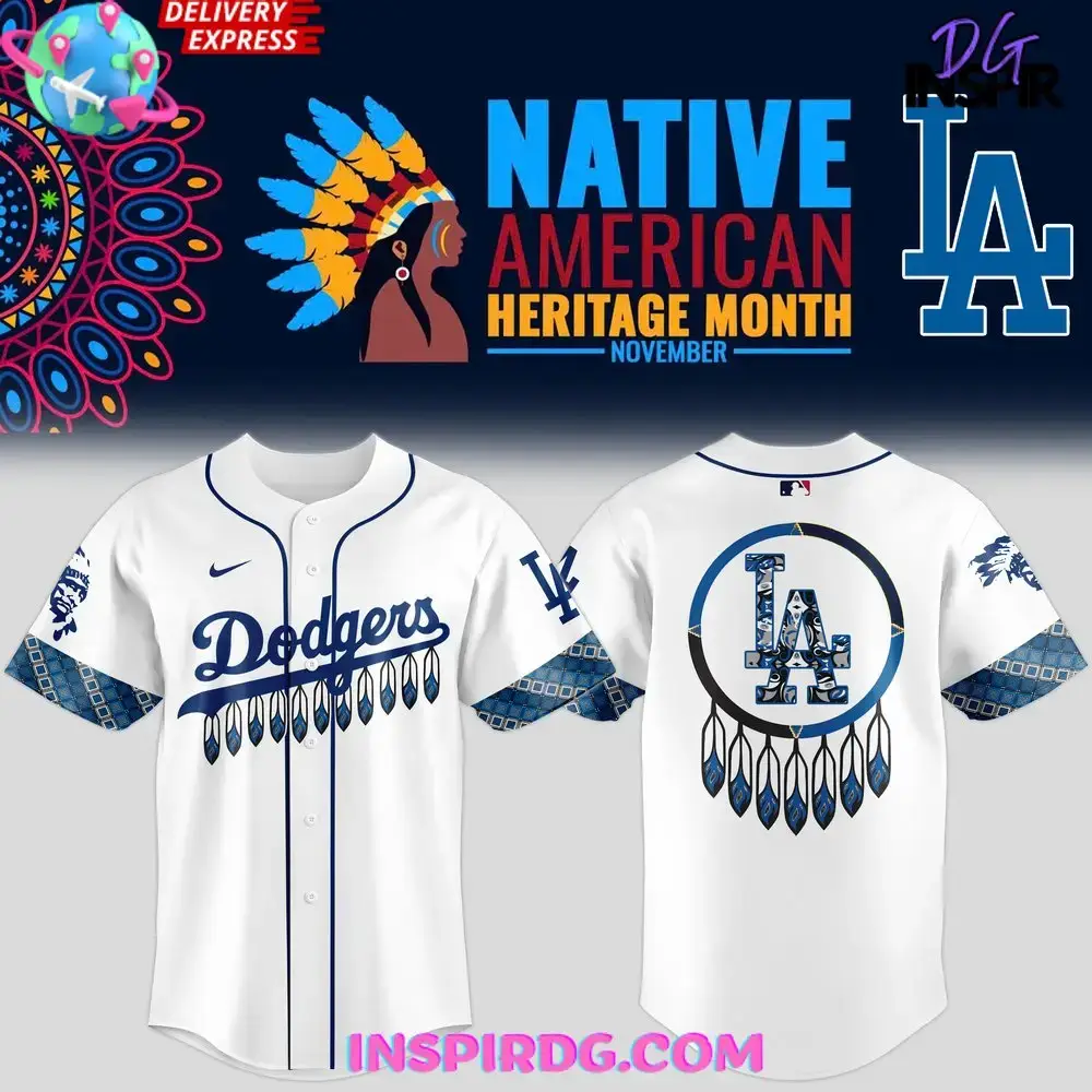 Los Angeles Dodgers Native American Heritage Month 2024 Baseball Jersey Image
