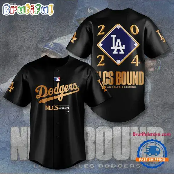 Los Angeles Dodgers NL West Division Champions 2024 Baseball Jersey Image
