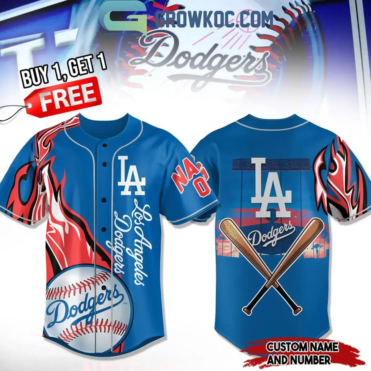 Los Angeles Dodgers No Lead Is Safe Personalized Baseball Jersey Image