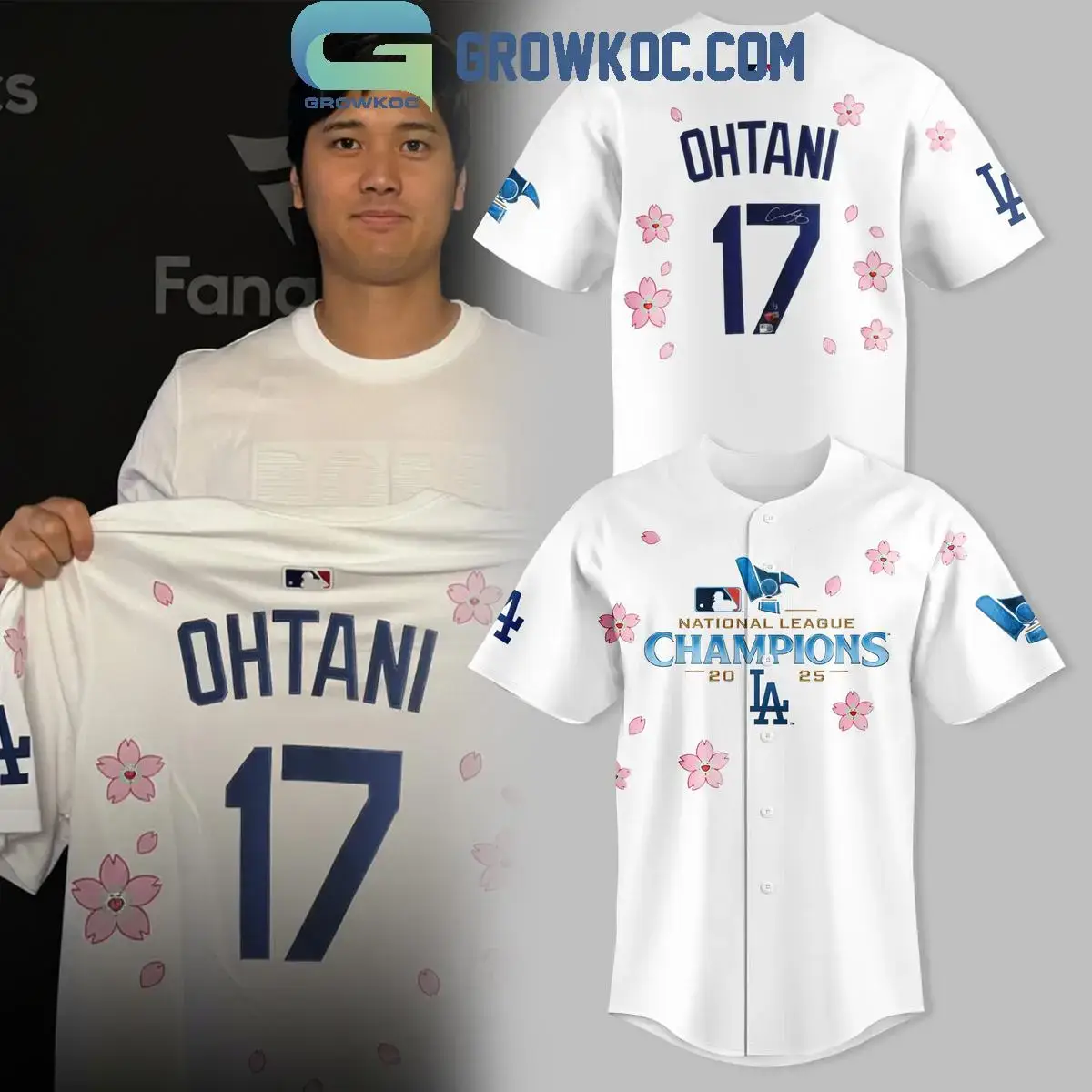 Los Angeles Dodgers Ohtani NLCS 2025 Champions Jersey Image