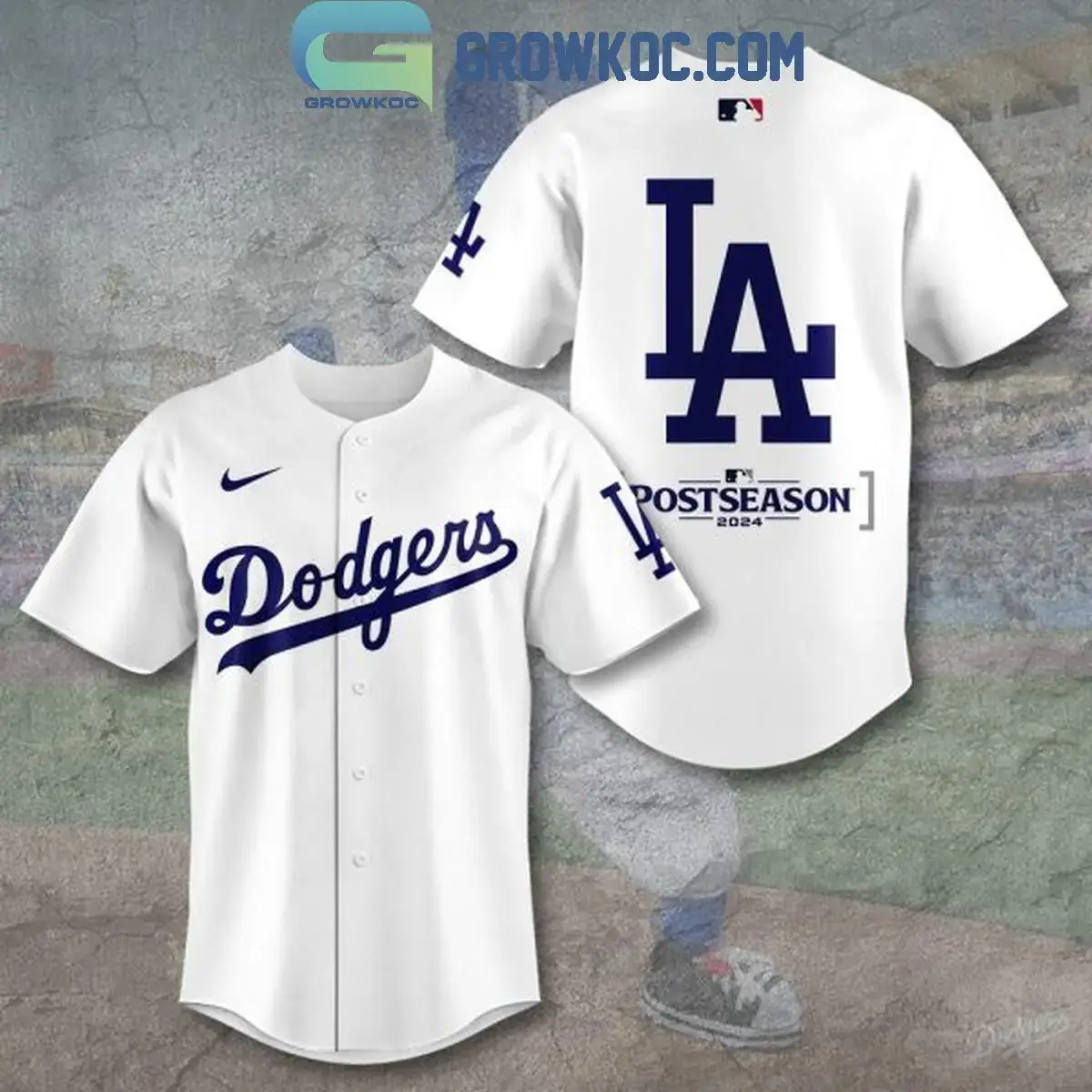 Los Angeles Dodgers Postseason October Ready 2024 Baseball Jersey Image