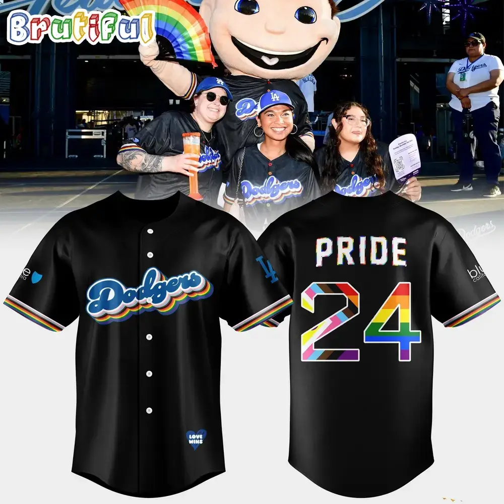 Los Angeles Dodgers Pride 2024 Night Jersey Shirt Image