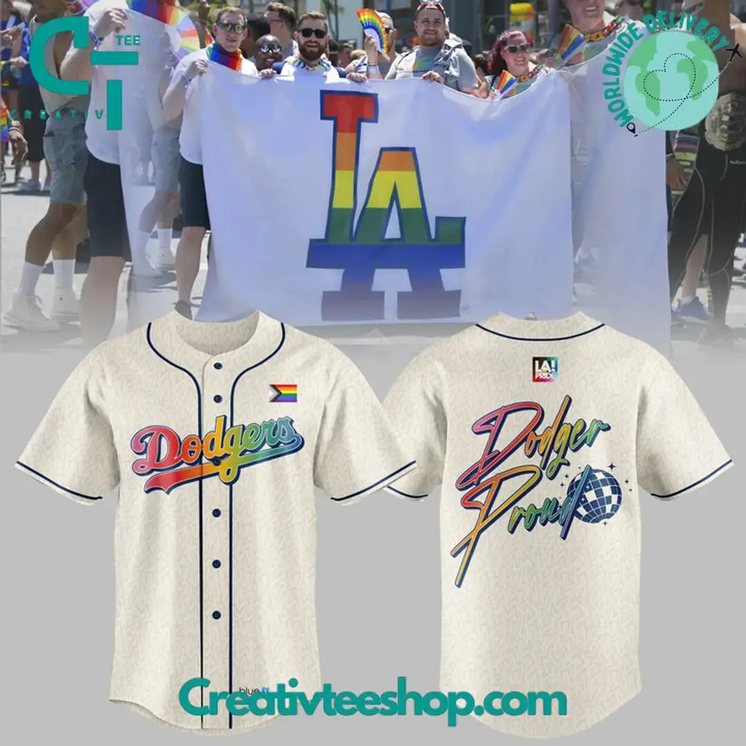 Los Angeles Dodgers Pride Night 2025 Baseball Jersey Image