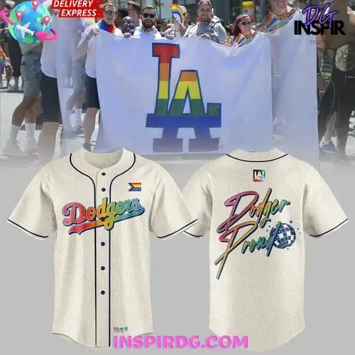 Los Angeles Dodgers Pride Night 2025 Proud Jersey Image