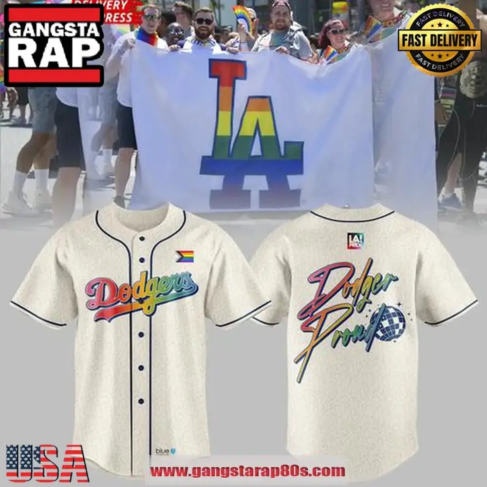 Los Angeles Dodgers Pride Night 2025 Proud Jersey Image