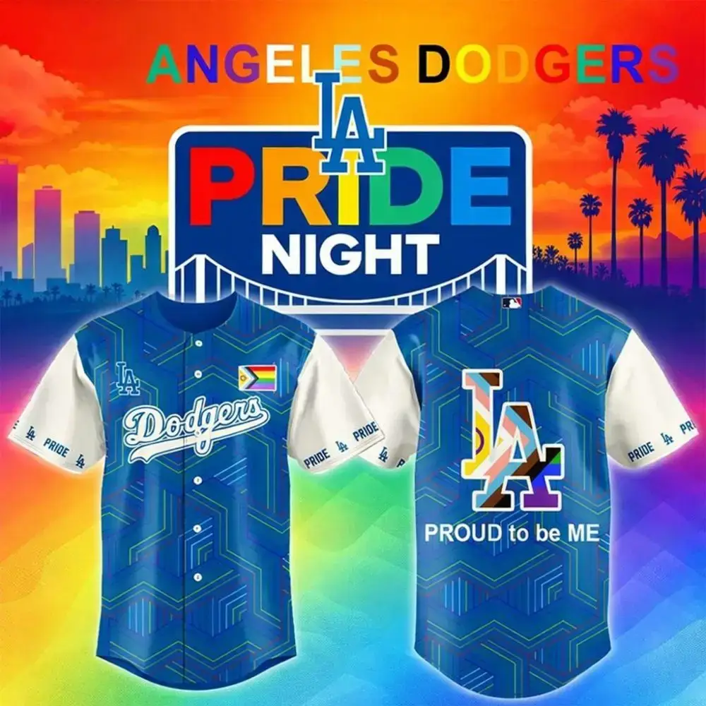 Los Angeles Dodgers Pride Night 2026 Baseball Jersey Dodgers Merch Gifts For Baseball Fans Image