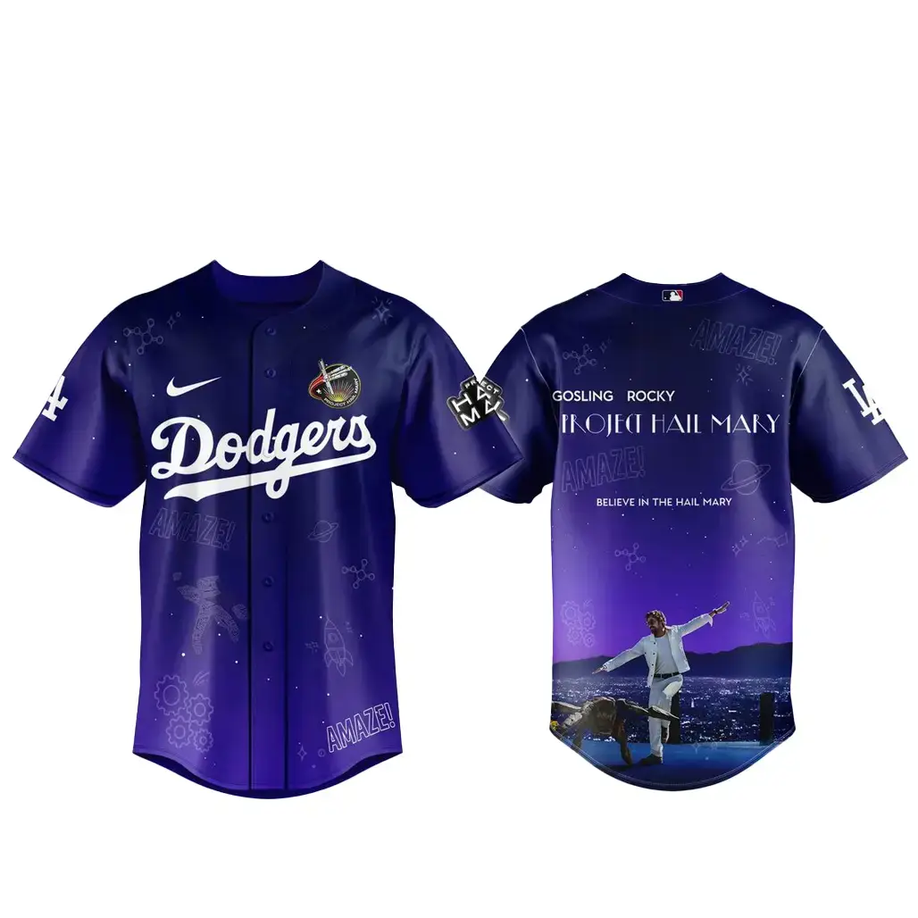 Los Angeles Dodgers Project Hail Mary 2026 Baseball Jersey Image
