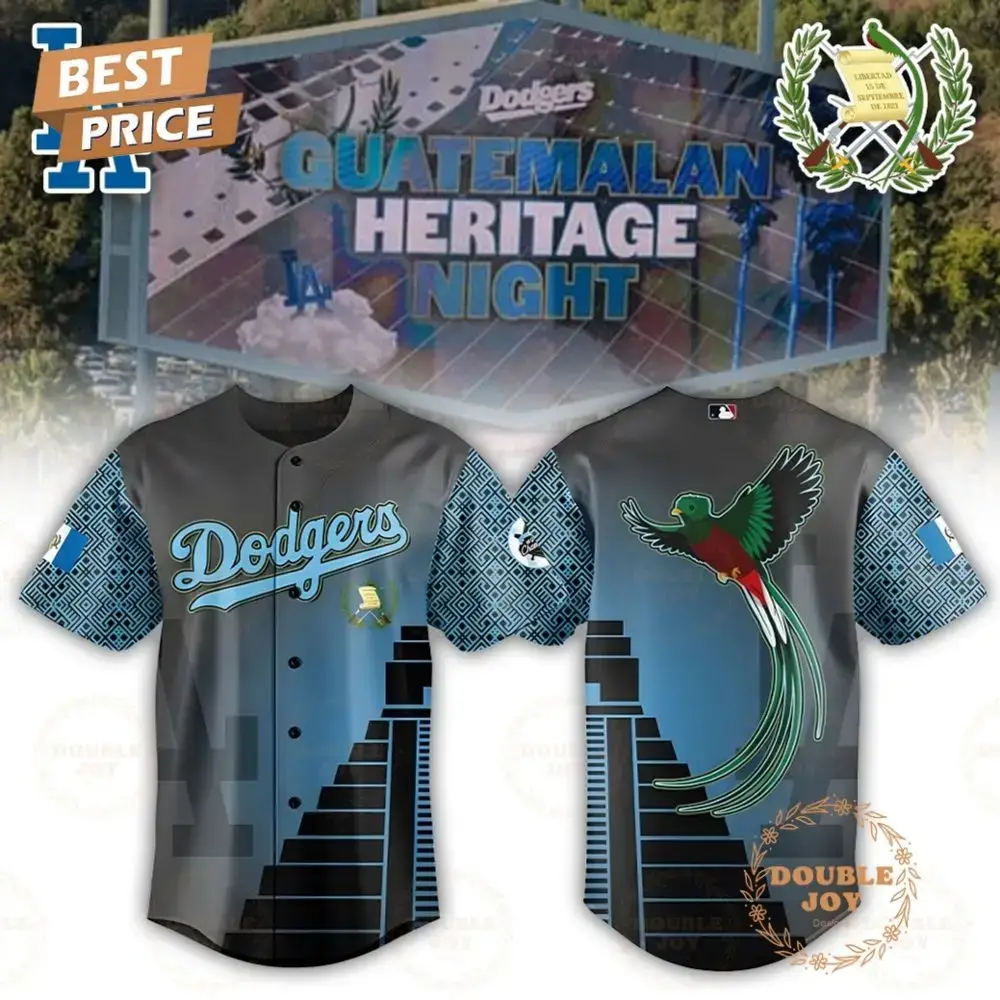 Los Angeles Dodgers Quatemalan Heritage Night 2025 Special Edition Baseball Jersey Image