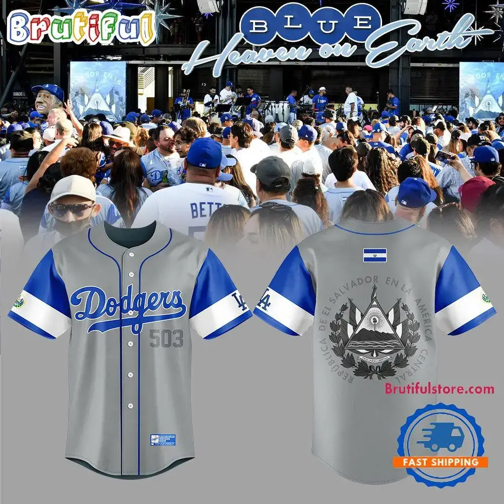 Los Angeles Dodgers Salvadoran Heritage Night Salvador Jersey Shirt Image