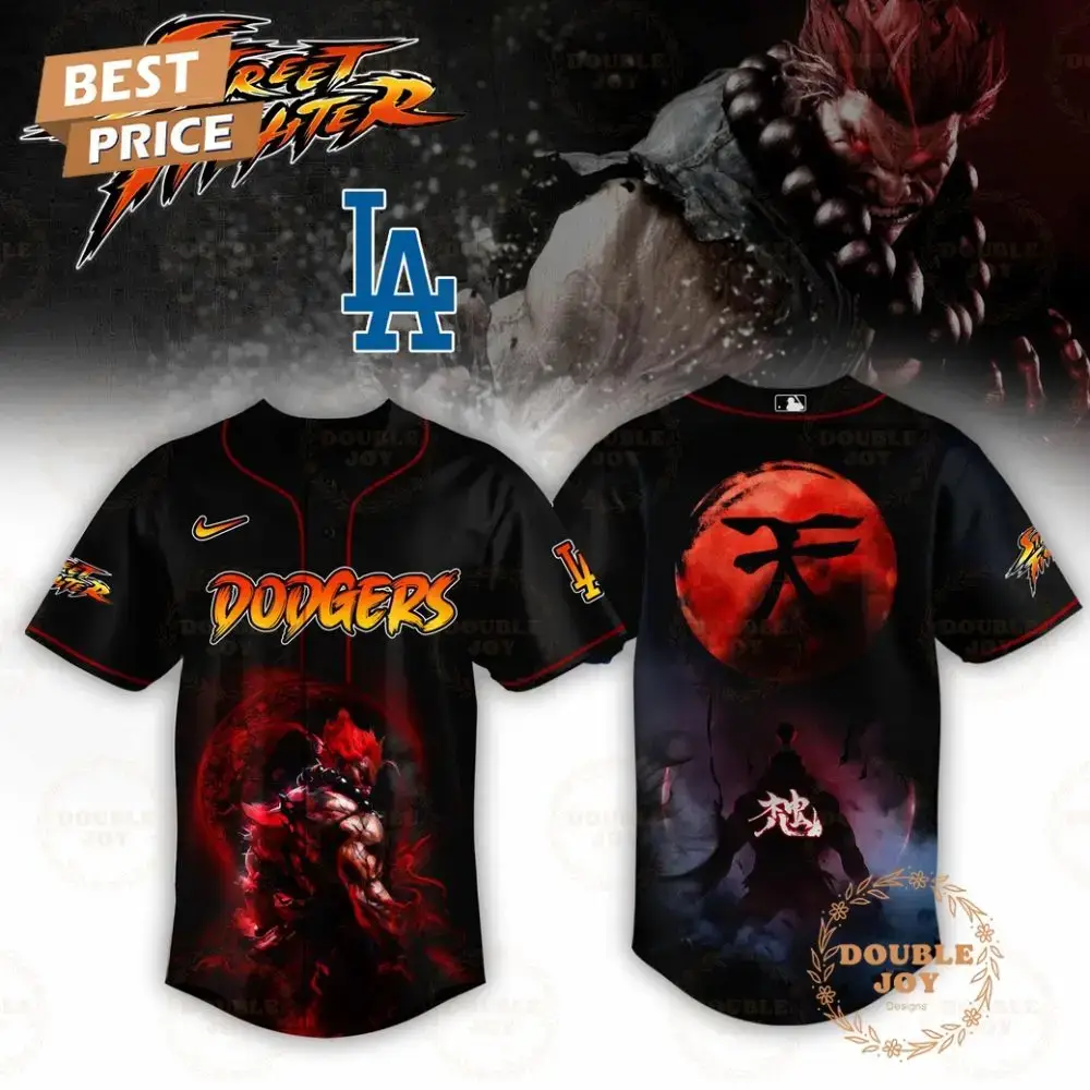 Los Angeles Dodgers Street Fighter 2025 Limited Edition Baseball Jersey Image