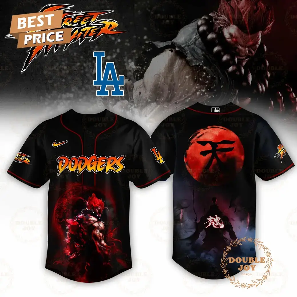 Los Angeles Dodgers Street Fighter 2025 Limited Edition Baseball Jersey Image