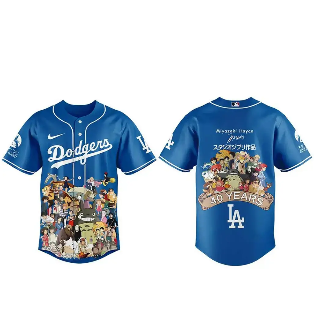 Los Angeles Dodgers Studio Ghibli 40th Anniversary 2026 Baseball Jersey Image
