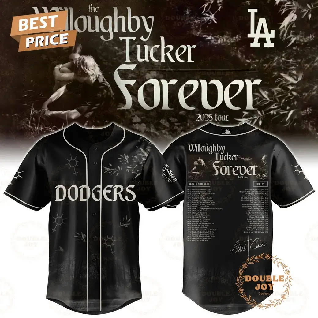 Los Angeles Dodgers - The Willoughby Tucker Forever 2025 Tour Black Baseball Jersey Image