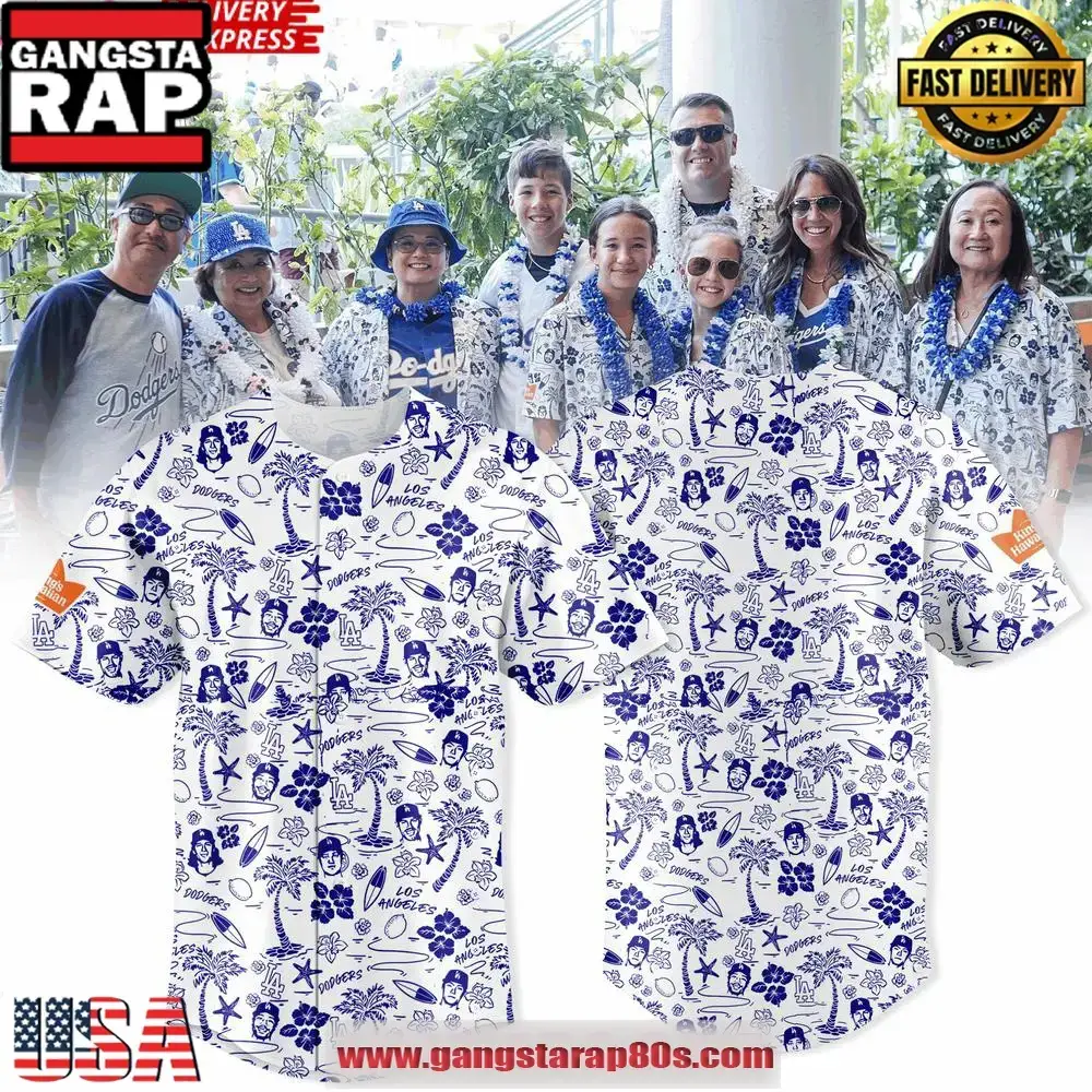 Los Angeles Dodgers Tropical Print Special Baseball Jersey Image